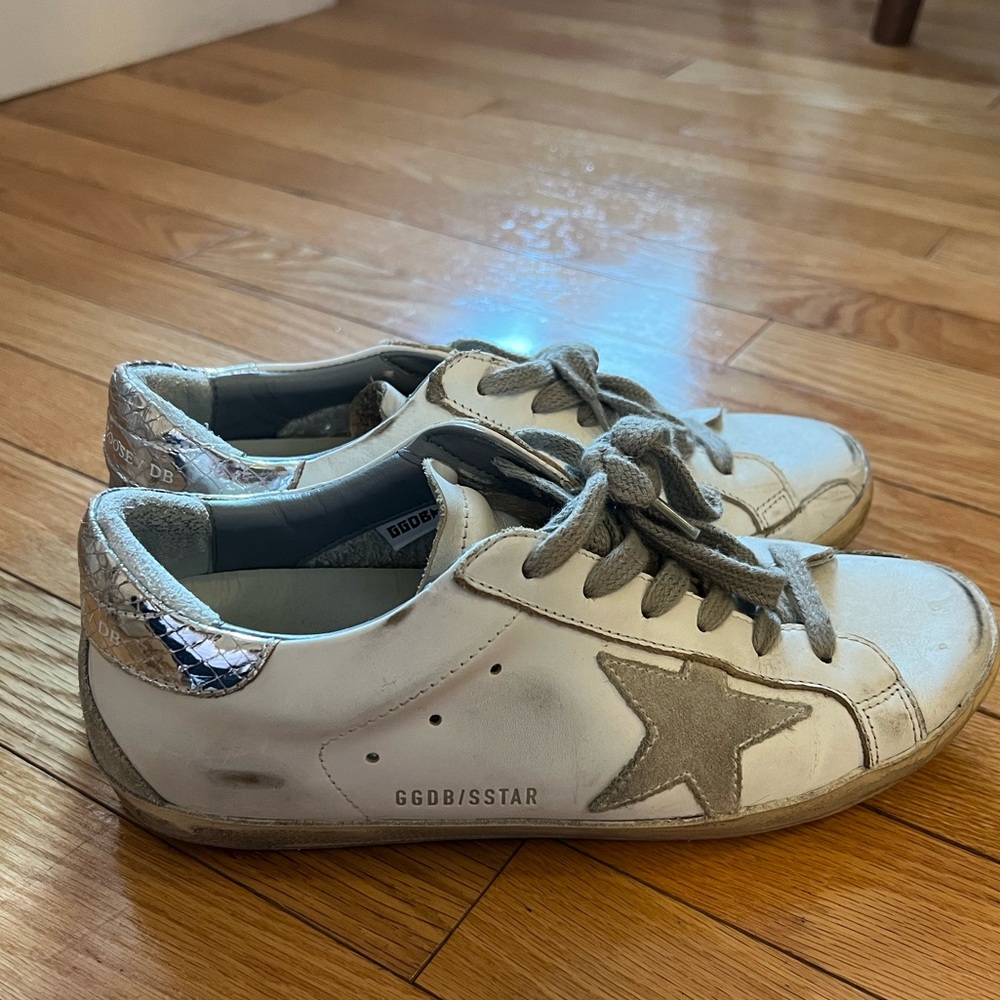 Golden Goose Superstar Distressed Leather Sneakers